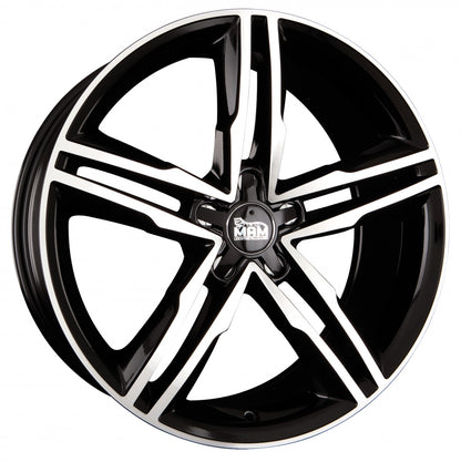 MAM A1 black front polish Alufelge 8x19 Zoll ET30 LK 5x112 ML66.5
