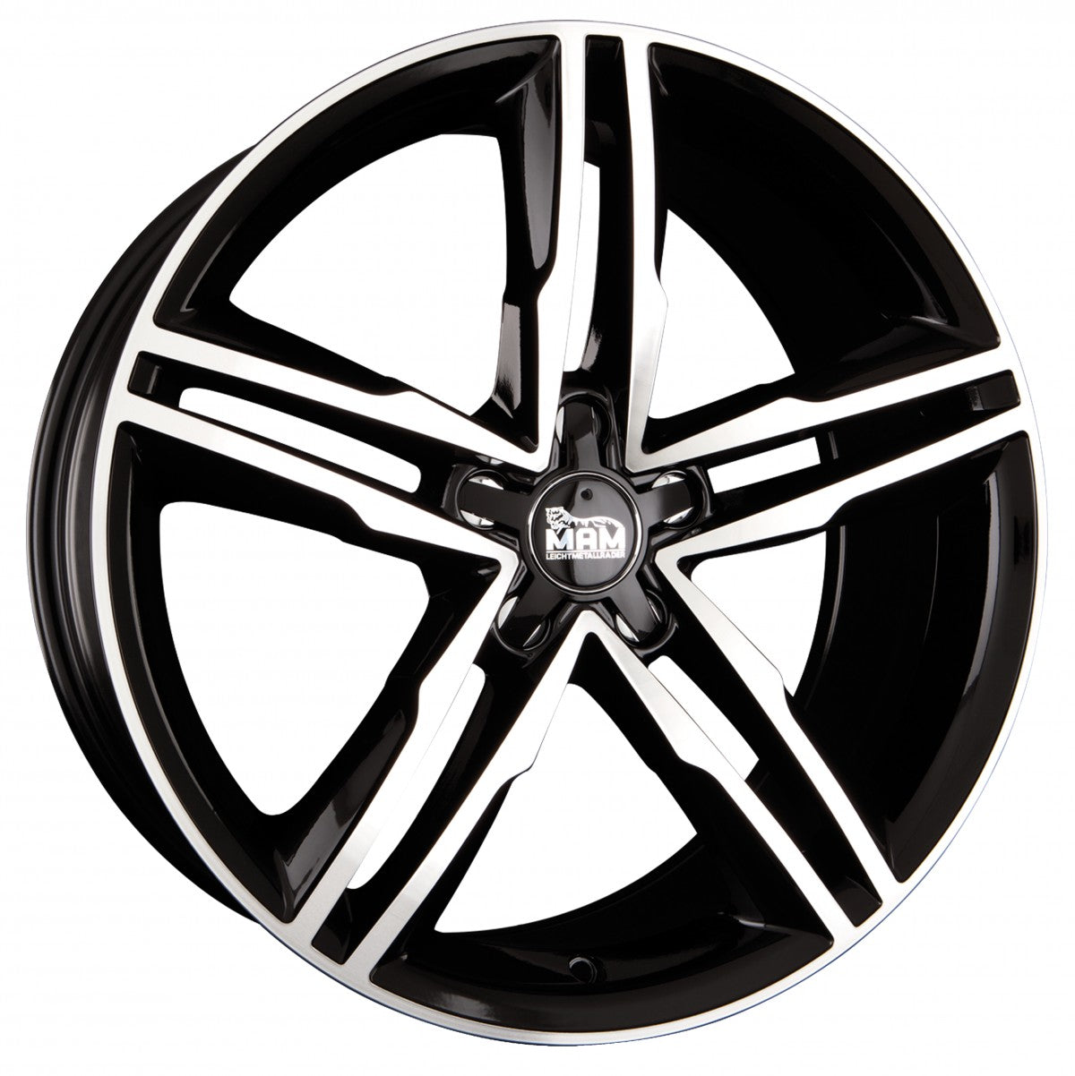 MAM A1 black front polish Alufelge 8x19 Zoll ET42 LK 5x112 ML66.5
