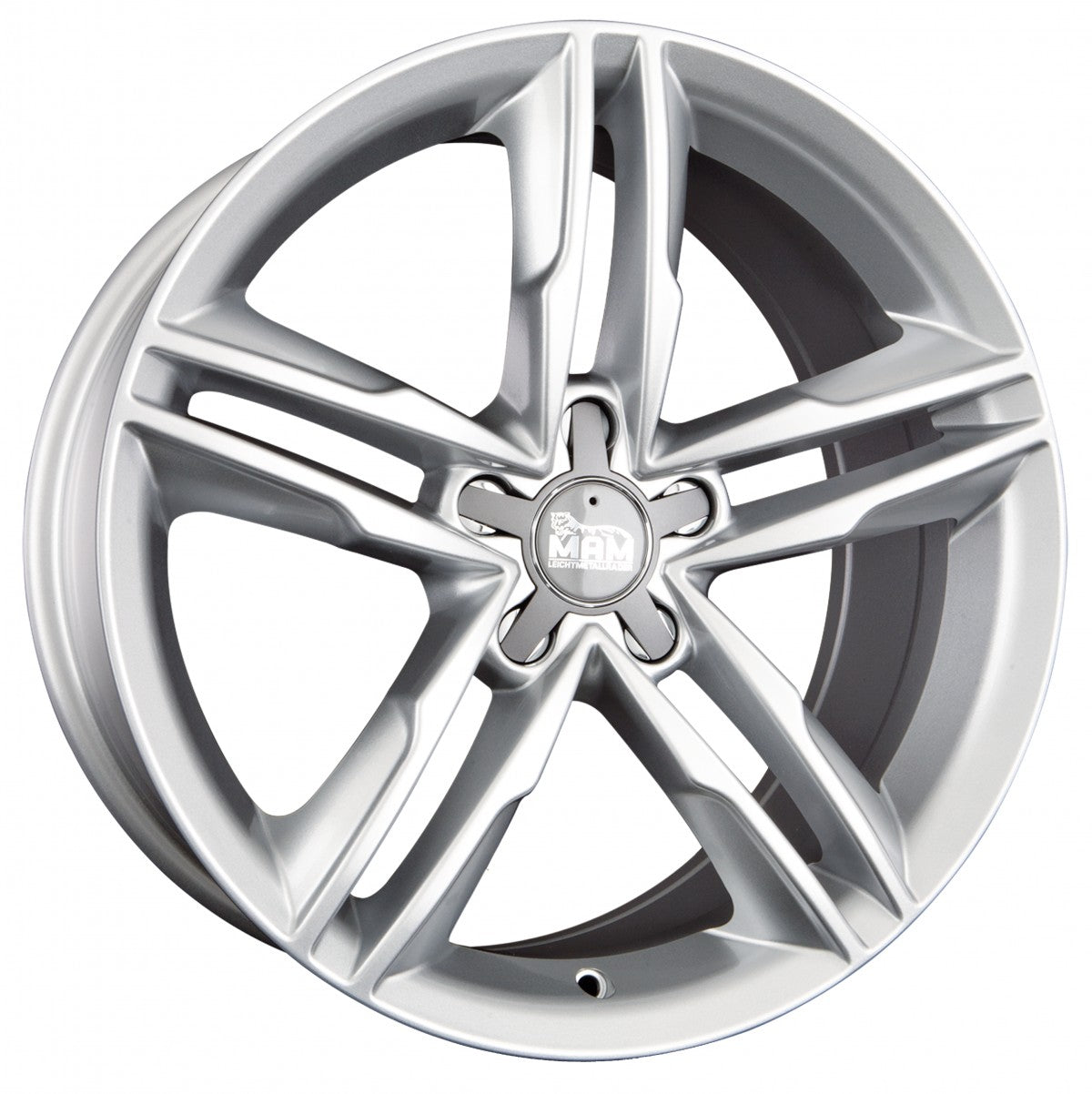 MAM A1 silver painted Alufelge 8x19 Zoll ET30 LK 5x112 ML66.5