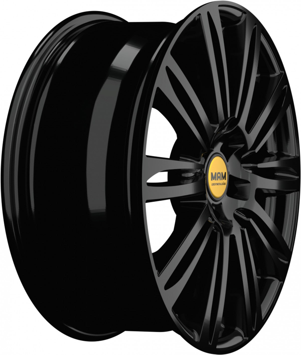 MAM A4 black painted 7x16 ET38 - LK5/100 ML63.4