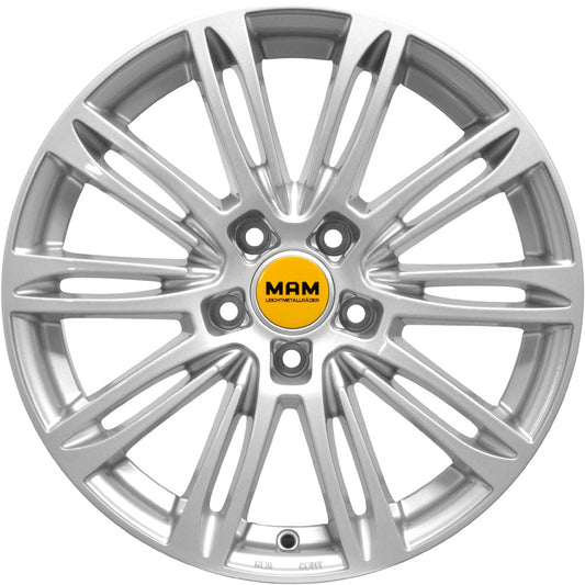 MAM A4 silver painted 7x16 ET38 - LK5/100 ML63.4