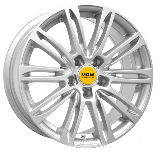MAM A4 silver painted 7x16 ET38 - LK5/108 ML72.6