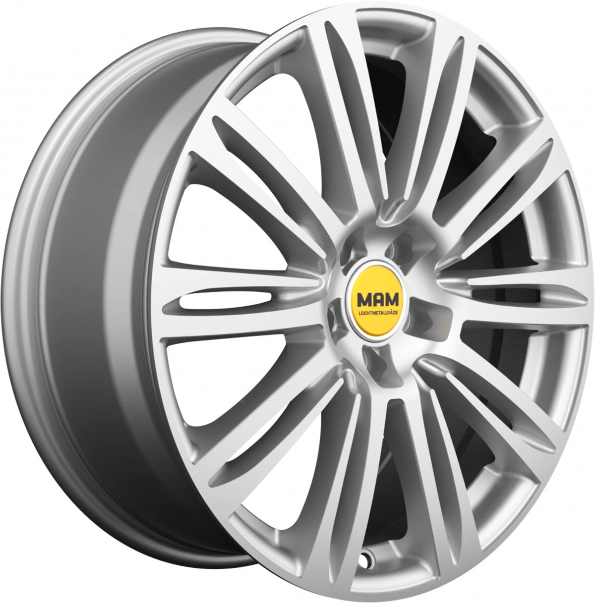 MAM A4 silver painted 7x16 ET48 - LK5/112 ML66.6