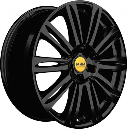 MAM A4 black painted 7.5x17 ET37 - LK5/100 ML63.4