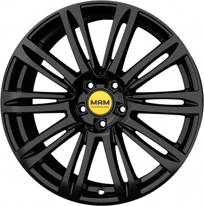MAM A4 black painted 7.5x17 ET37 - LK5/100 ML63.4