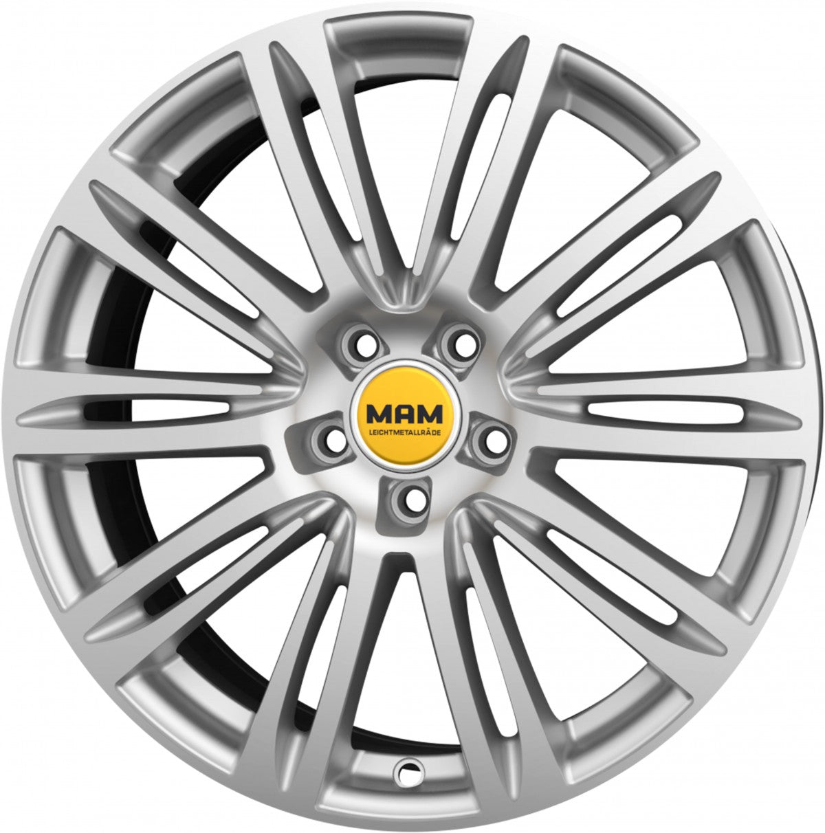 MAM A4 silver painted 7.5x17 ET40 - LK5/108 ML72.6