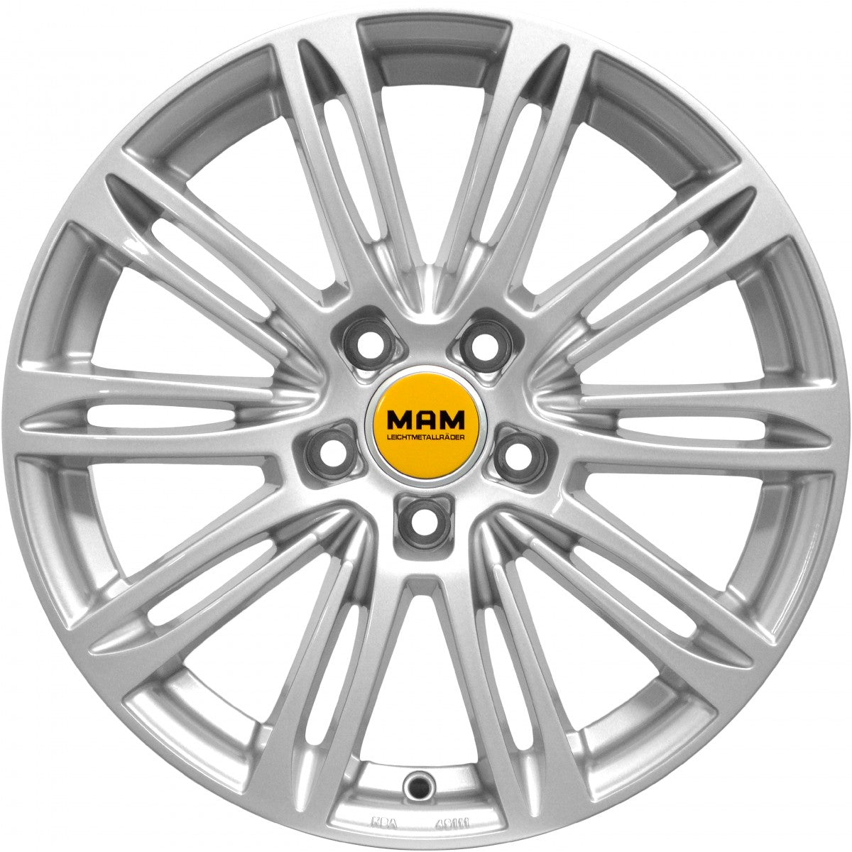 MAM A4 silver painted 7.5x17 ET38 - LK5/114.3 ML72.6