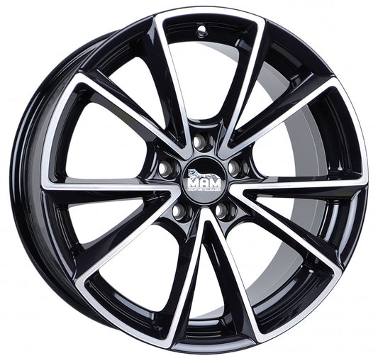 MAM A5 black front polish 8x18 ET35 - LK5/112 ML66.6