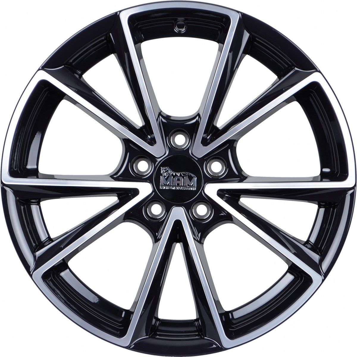 MAM A5 black front polish Alufelge 8x18 Zoll ET45 LK 5x112 ML66.6 – Bild 2
