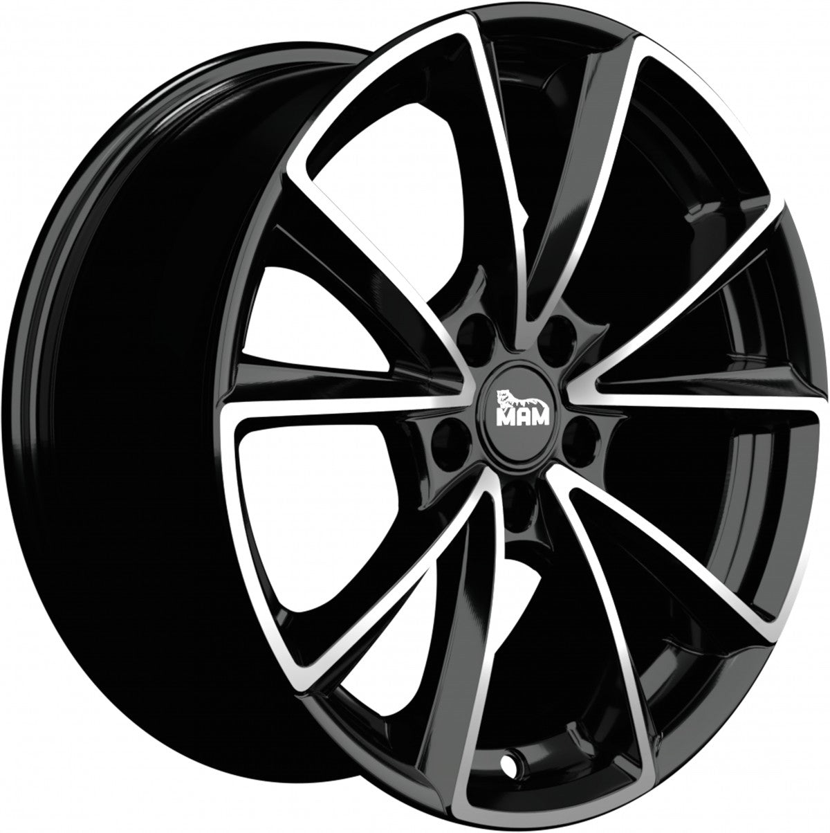 MAM A5 black front polish Alufelge 8x18 Zoll ET45 LK 5x112 ML66.6 – Bild 3