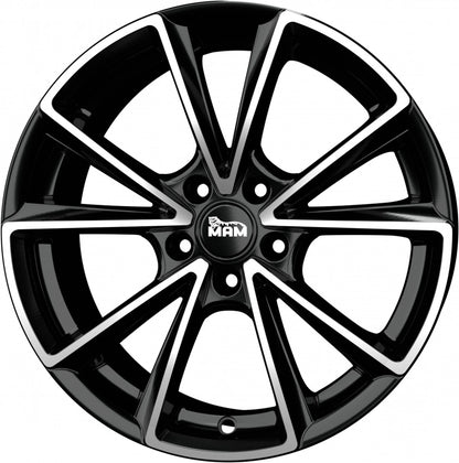 MAM A5 black front polish Alufelge 8x18 Zoll ET45 LK 5x112 ML66.6 – Bild 5