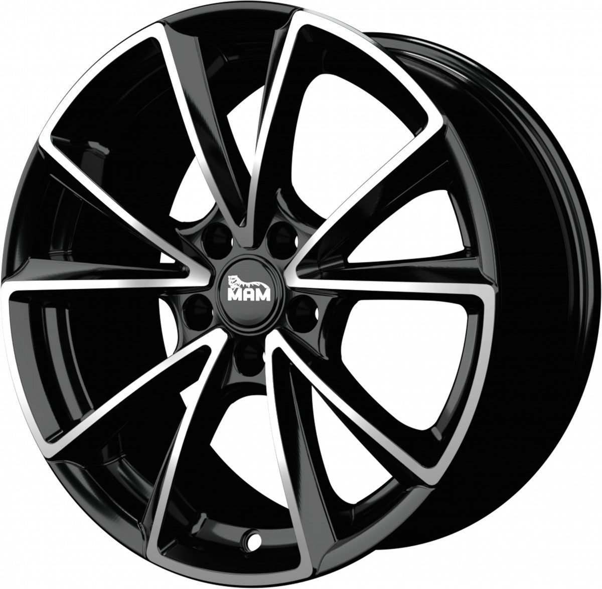 MAM A5 black front polish Alufelge 8x18 Zoll ET45 LK 5x112 ML66.6 – Bild 6
