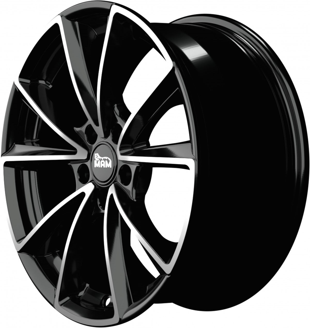 MAM A5 black front polish Alufelge 8x18 Zoll ET45 LK 5x112 ML66.6 – Bild 7