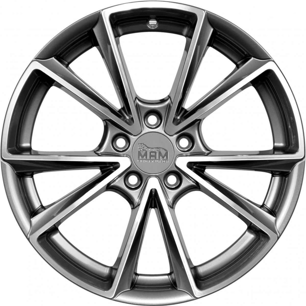 MAM A5 palladium front polish Alufelge 8x18 Zoll ET35 LK 5x112 ML66.6 – Bild 2