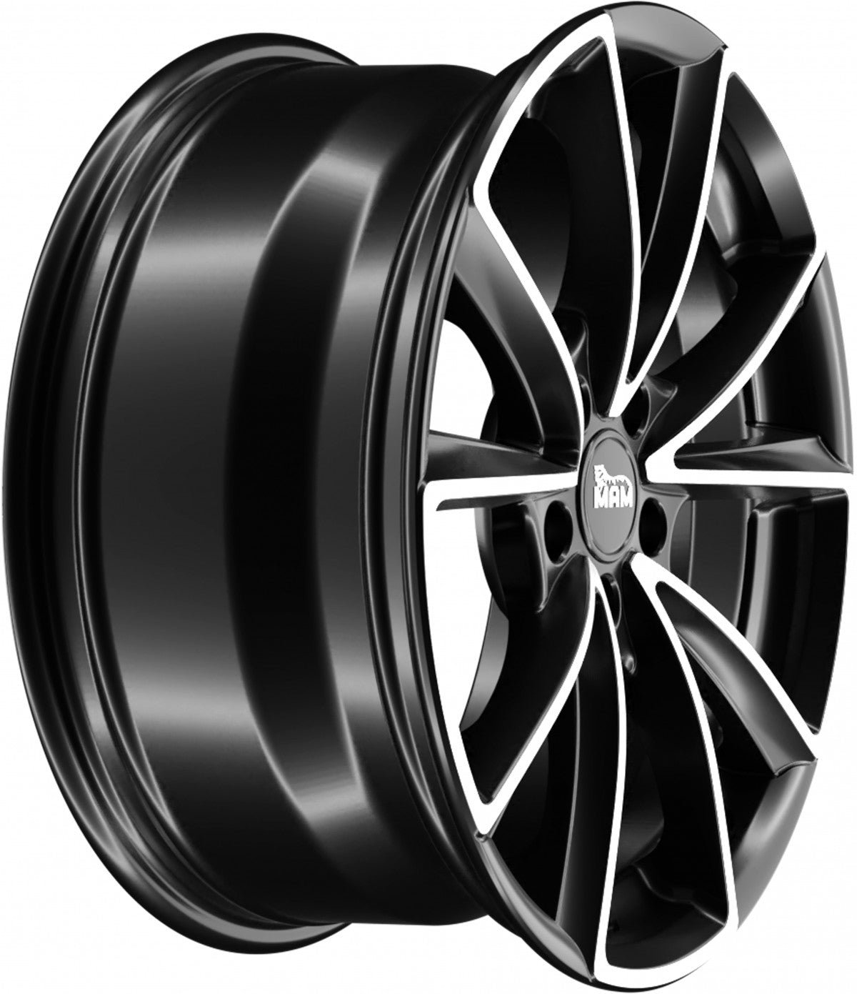 MAM A5 matt black front polish Alufelge 8x18 Zoll ET35 LK 5x112 ML66.6 – Bild 4