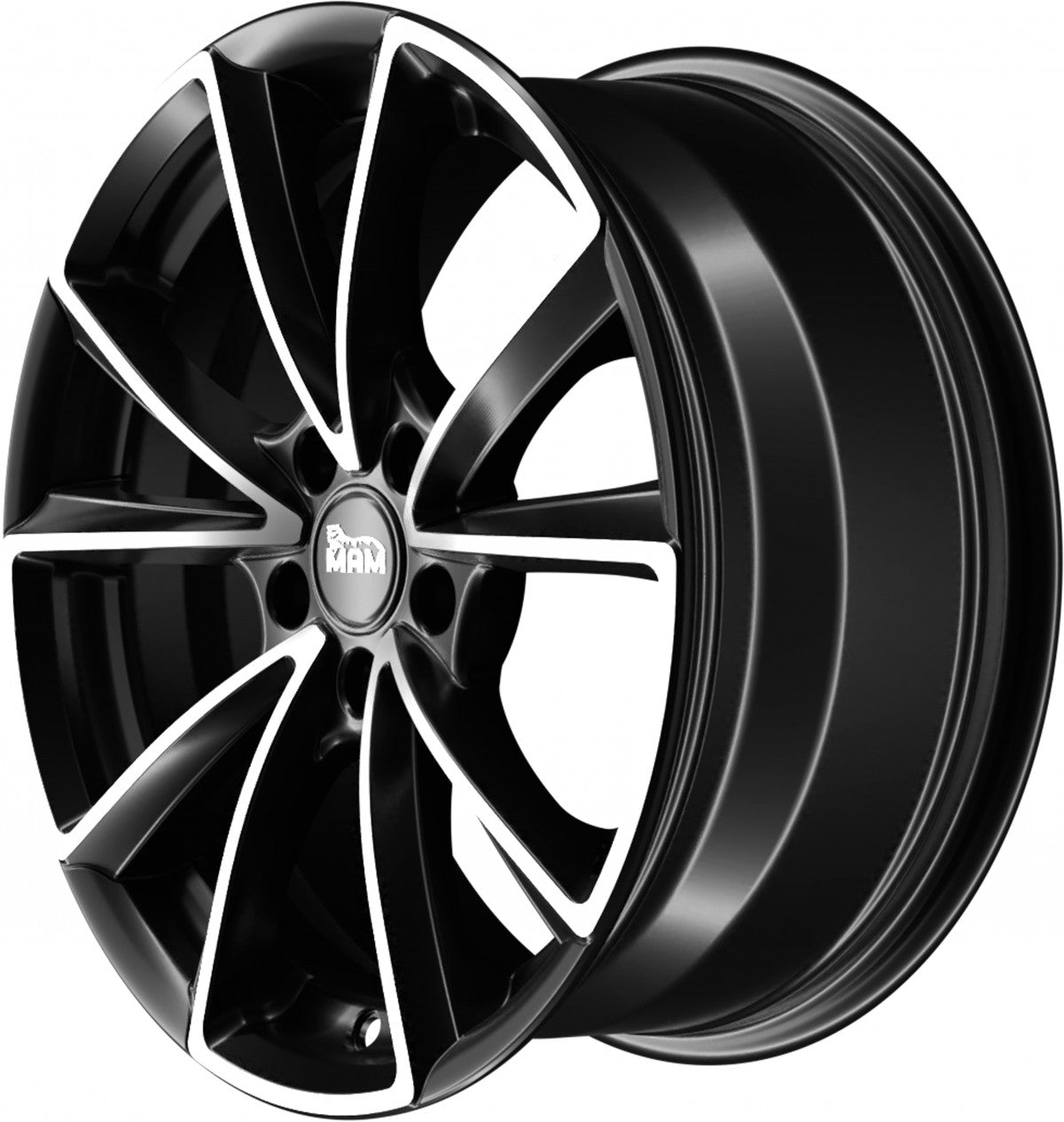 MAM A5 matt black front polish Alufelge 8x18 Zoll ET35 LK 5x112 ML66.6 – Bild 7