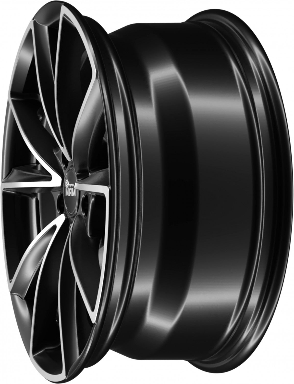 MAM A5 matt black front polish Alufelge 8x18 Zoll ET35 LK 5x112 ML66.6 – Bild 8
