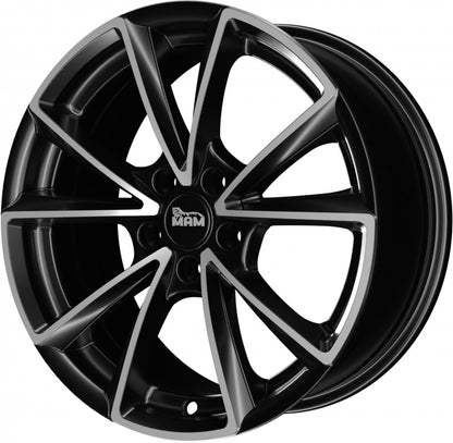 MAM A5 matt black front polish Alufelge 8x19 Zoll ET30 LK 5x112 ML66.6 – Bild 6
