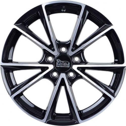 MAM A5 matt black front polish Alufelge 8x19 Zoll ET45 LK 5x112 ML66.6 – Bild 2