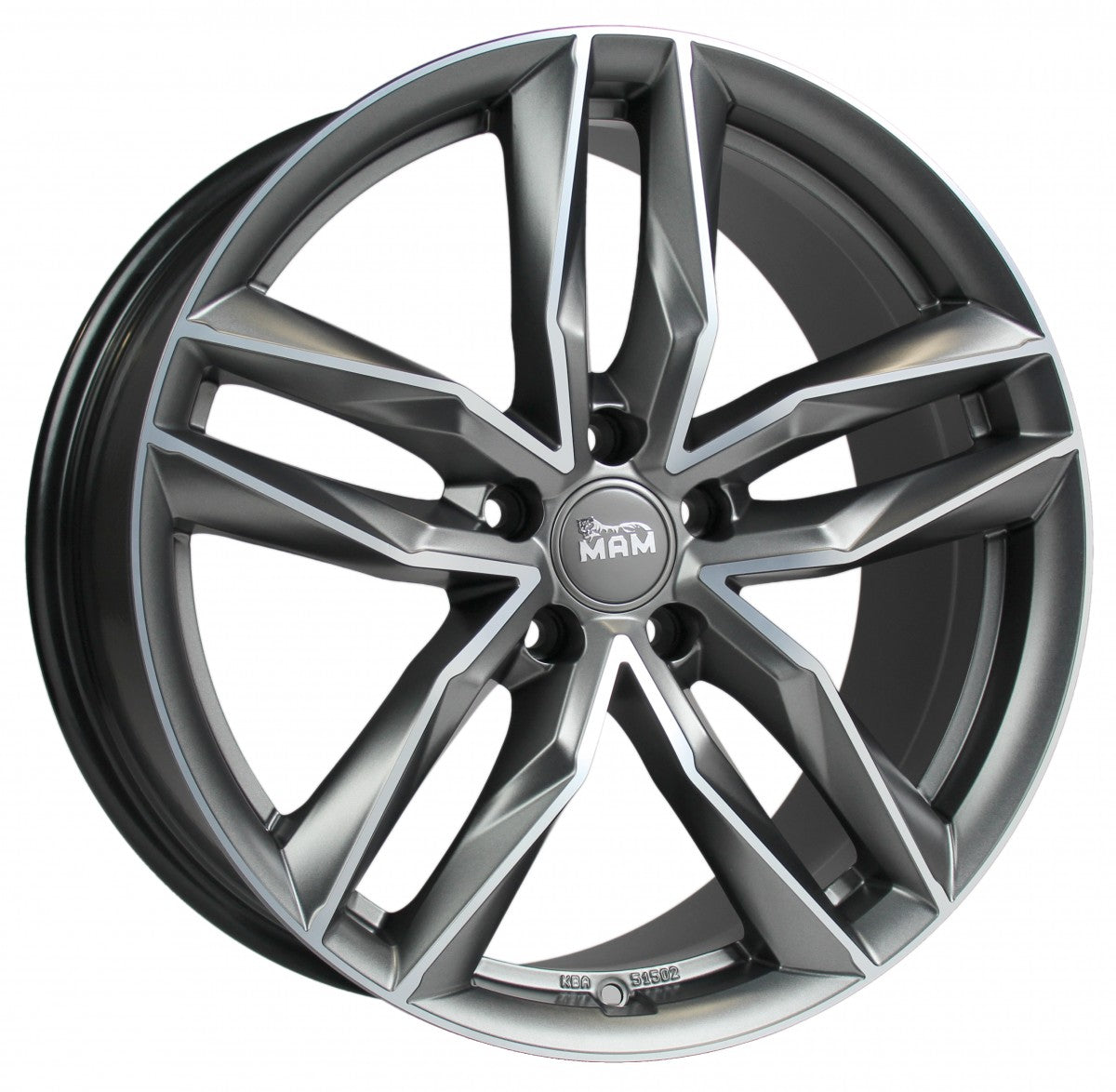 MAM RS3 matt palladium front polish 8.5x19 ET30 - LK5/112 ML66.6