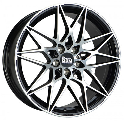 MAM B2 black front polish Alufelge 8.5x19 Zoll ET30 LK 5x112 ML72.6