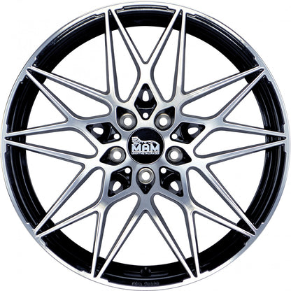 MAM B2 black front polish Alufelge 8.5x19 Zoll ET30 LK 5x112 ML72.6 – Bild 2