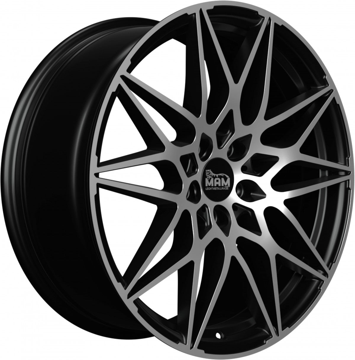 MAM B2 black front polish Alufelge 8.5x19 Zoll ET30 LK 5x112 ML72.6 – Bild 3