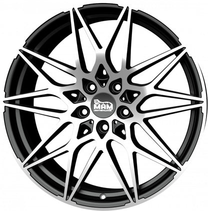MAM B2 black front polish Alufelge 8.5x19 Zoll ET30 LK 5x112 ML72.6 – Bild 5