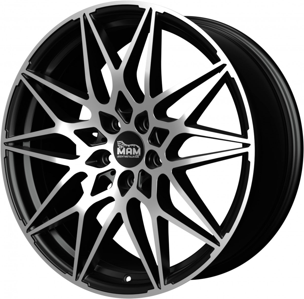 MAM B2 black front polish Alufelge 8.5x19 Zoll ET30 LK 5x112 ML72.6 – Bild 6