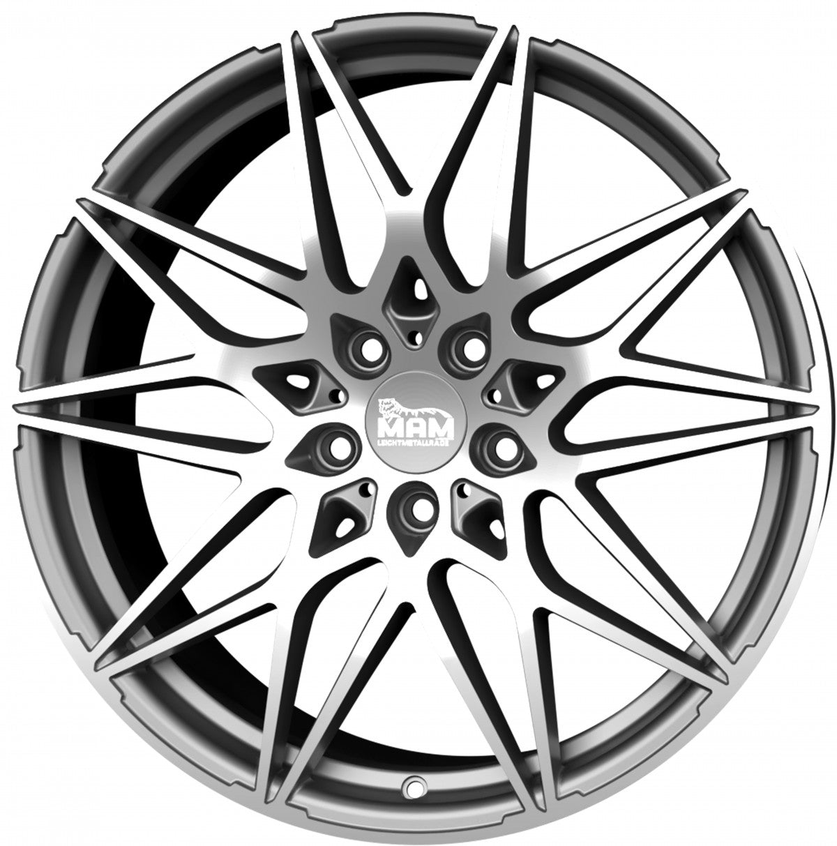MAM B2 palladium front polish 8.5x19 ET45 - LK5/112 ML72.6