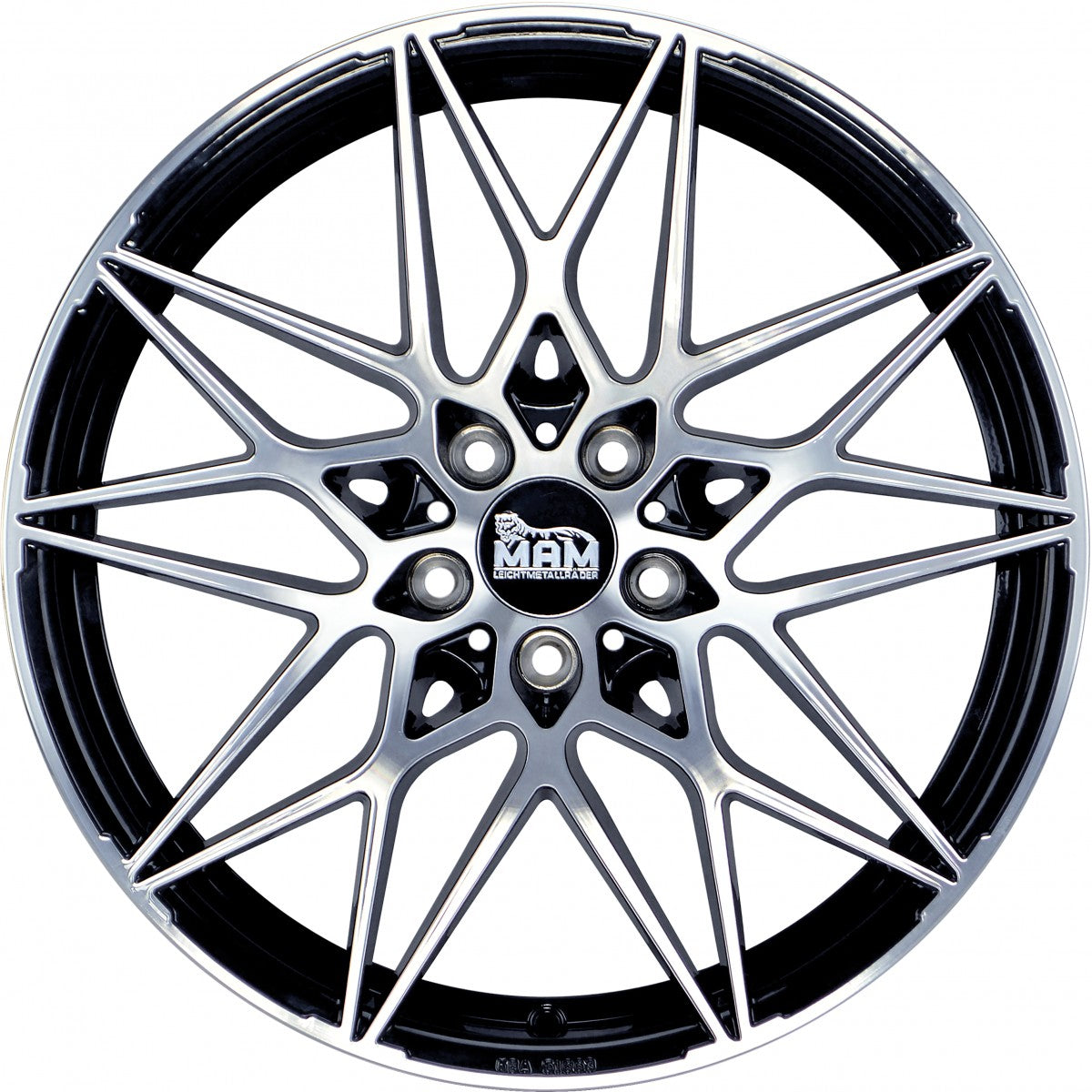 MAM B2 black front polish 8x18 ET35 - LK5/120 ML72.6