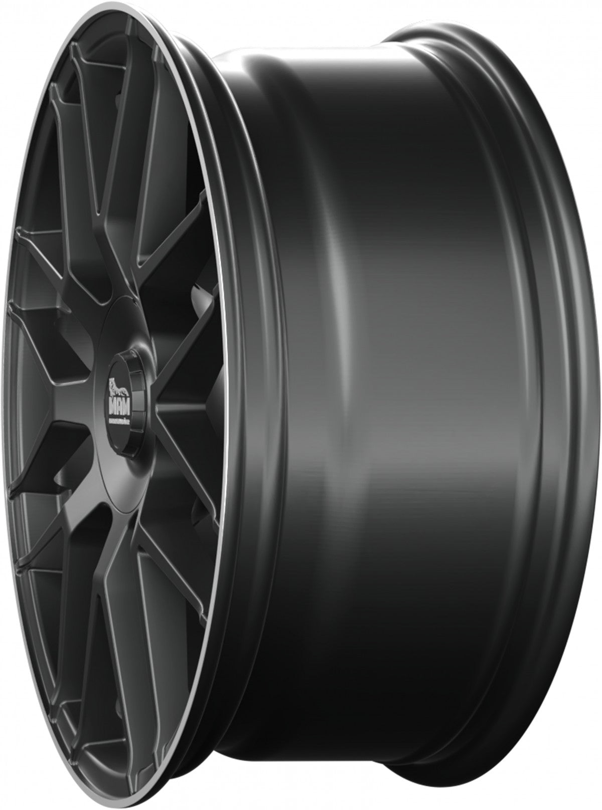 MAM GT1 matt black lip polish 8x18 ET45 - LK5/108 ML72.6