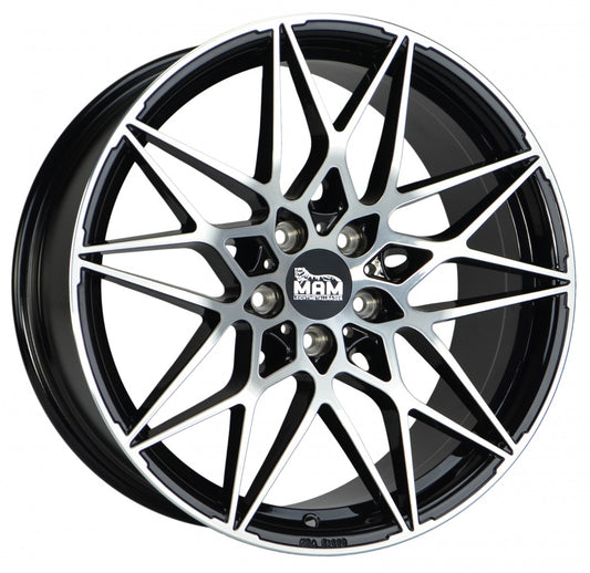 MAM B2 black front polish 8.5x20 ET45 - LK5/112 ML72.6
