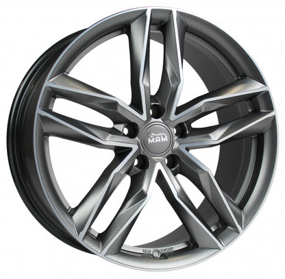 MAM RS3 matt palladium front polish 8x18 ET45 - LK5/108 ML72.6