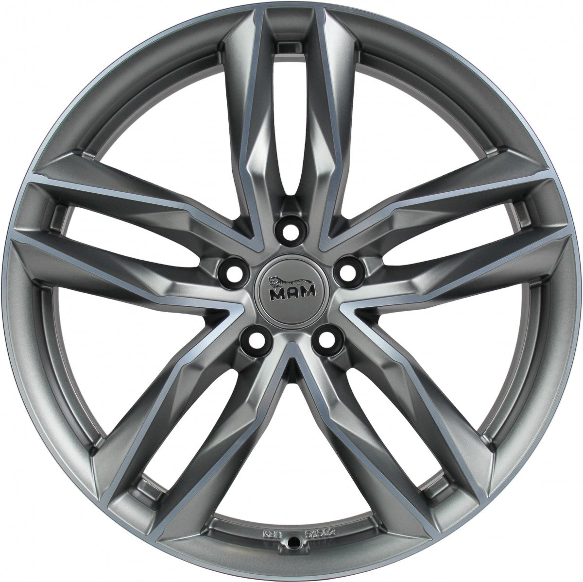 MAM RS3 matt palladium front polish 8.5x19 ET45 - LK5/108 ML72.6