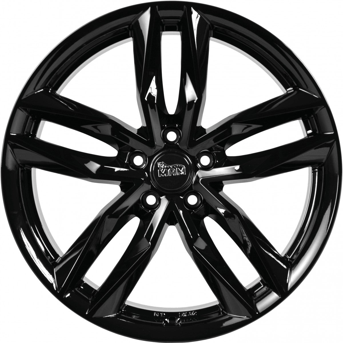 MAM RS3 black painted Alufelge 8.5x19 Zoll ET45 LK 5x114.3 ML72.6 – Bild 2