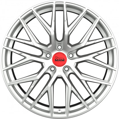 MAM RS4 matt silver painted Alufelge 8.5x19 Zoll ET45 LK 5x108 ML72.6 – Bild 2
