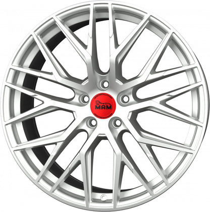 MAM RS4 matt silver painted Alufelge 8.5x19 Zoll ET45 LK 5x108 ML72.6 – Bild 5
