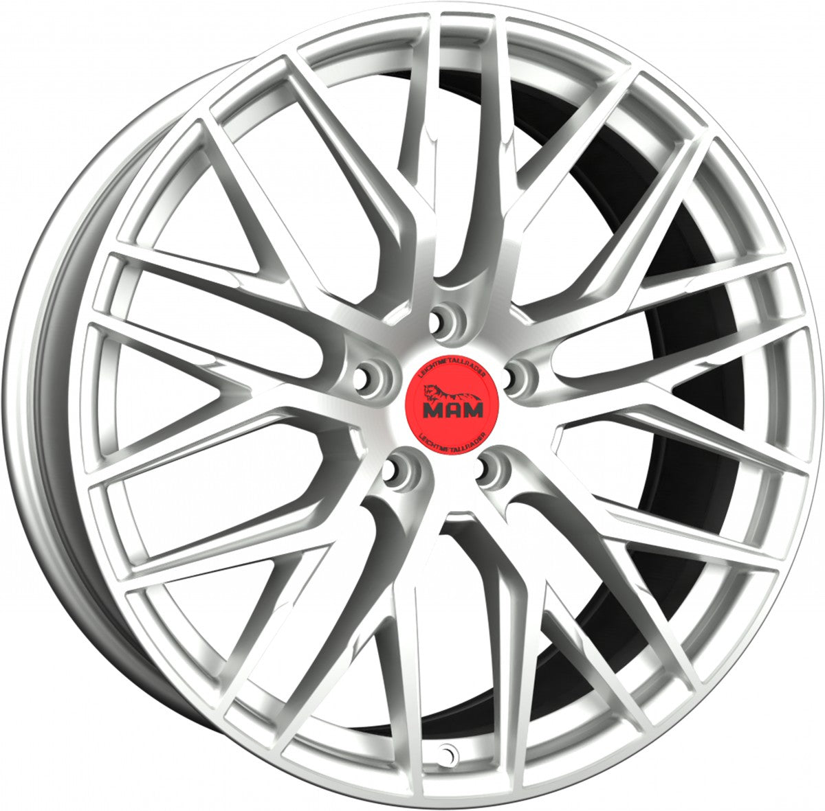 MAM RS4 matt silver painted Alufelge 8.5x19 Zoll ET30 LK 5x112 ML72.6