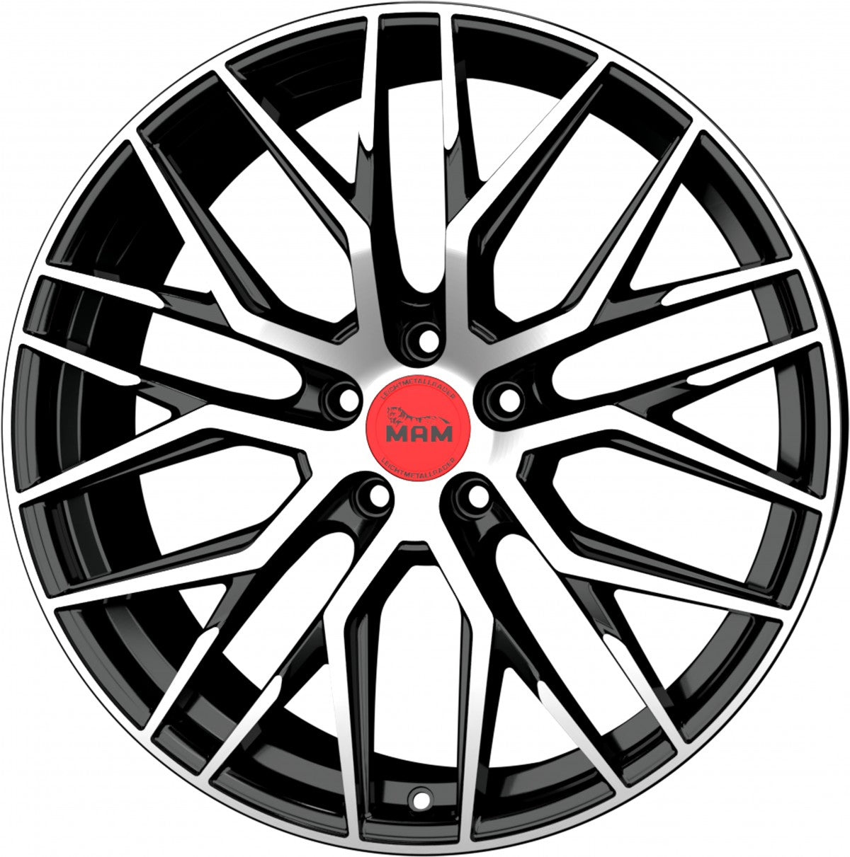 MAM RS4 black front polish 8x18 ET40 - LK5/114.3 ML72.6