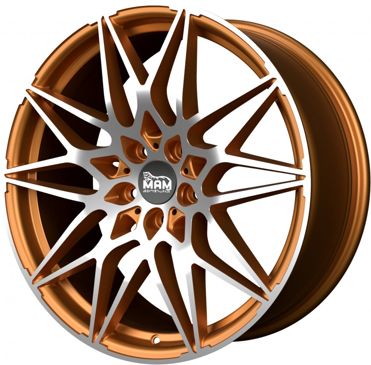 MAM B2 acid orange front polish 8.5x20 ET35 - LK5/120 ML72.6