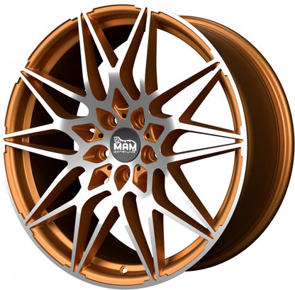 MAM B2 acid orange front polish 8.5x20 ET35 - LK5/120 ML72.6