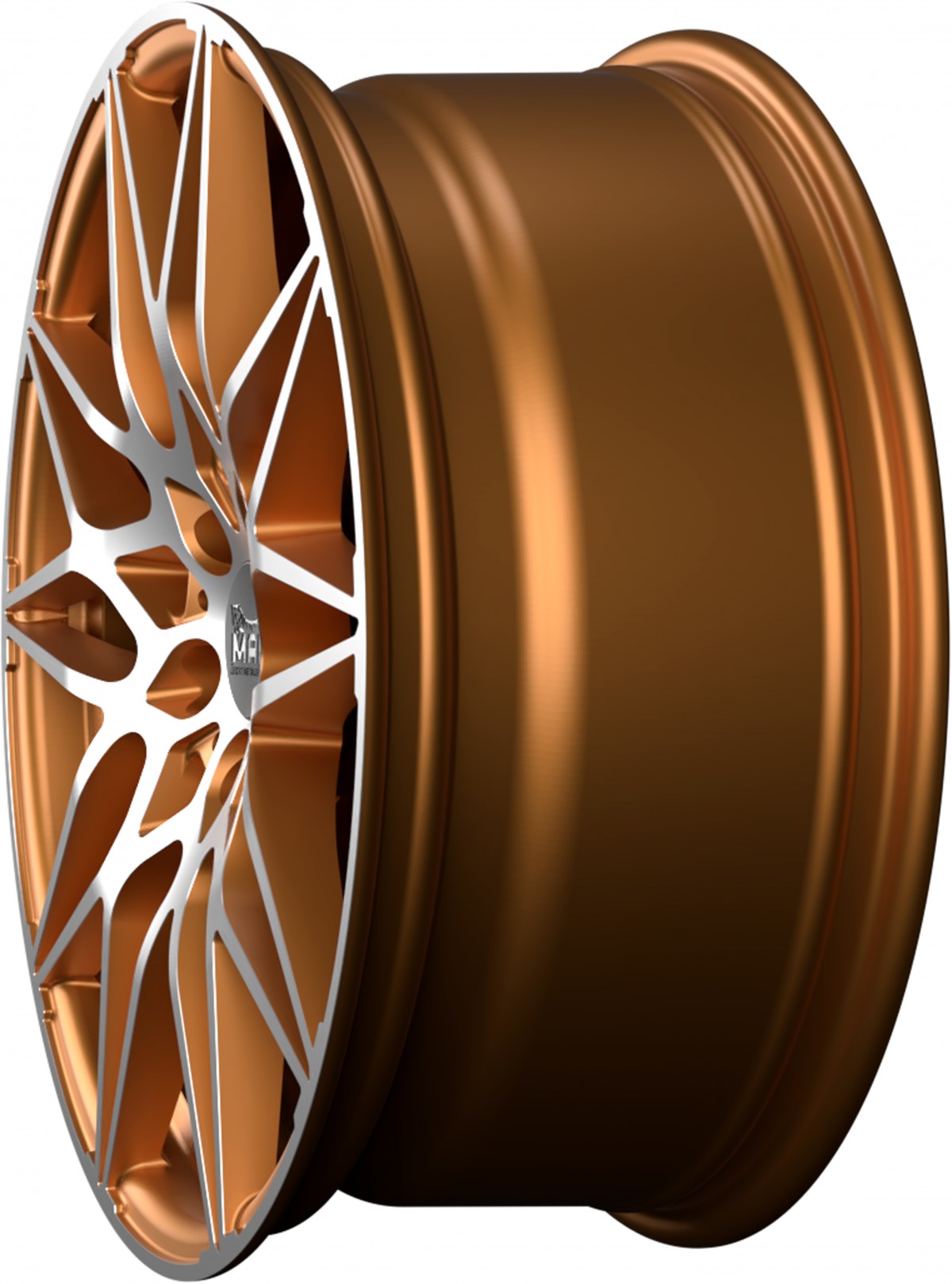 MAM B2 acid orange front polish 8.5x20 ET35 - LK5/120 ML72.6