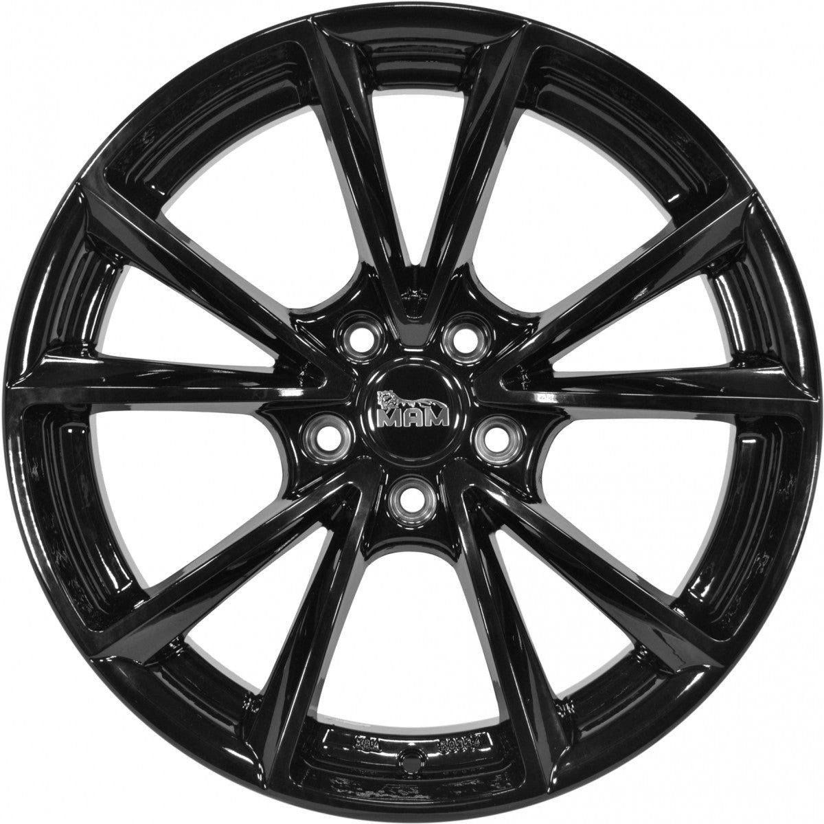 MAM A5 black painted 8x18 ET45 - LK5/112 ML66.6