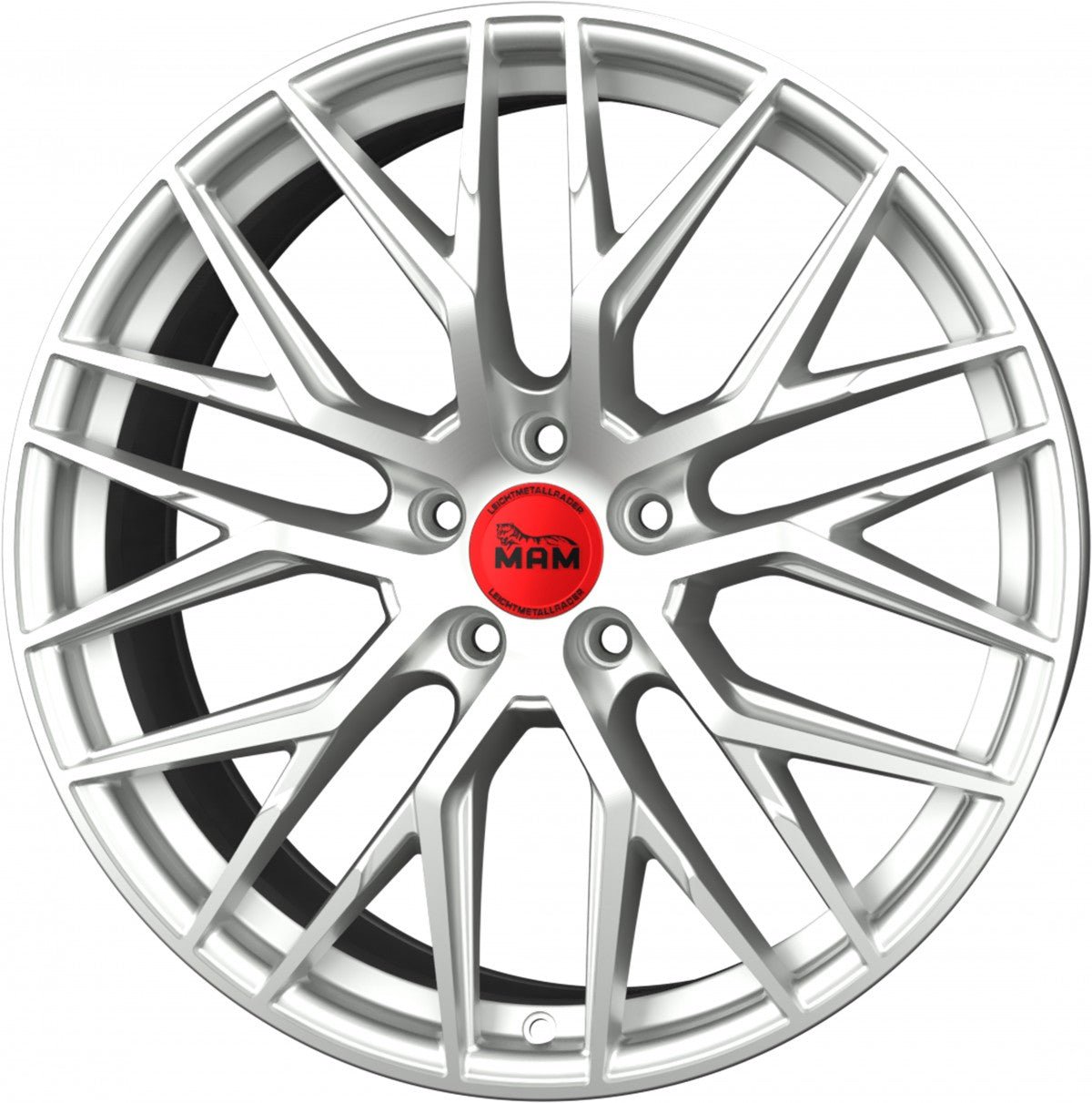 MAM RS4 matt silver painted Alufelge 8.5x20 Zoll ET45 LK 5x108 ML72.6 – Bild 5