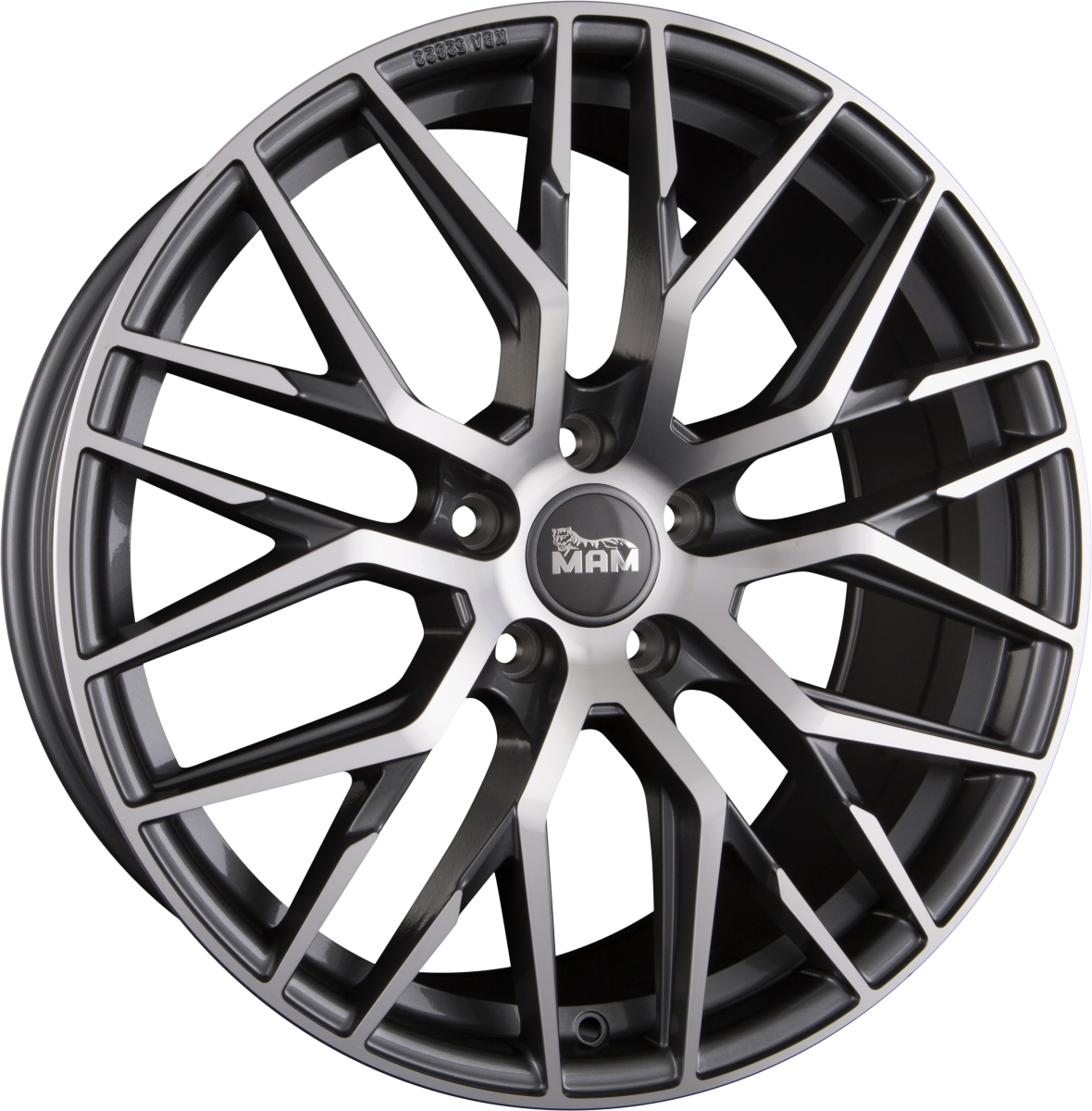 MAM RS4 Palladium Front Polish (PFP) Alufelge 8.5x20 Zoll ET45 LK 5x114.3 ML72.6 – Bild 2