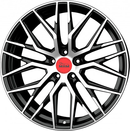 MAM RS4 black front polish 8.5x20 ET35 - LK5/120 ML72.6