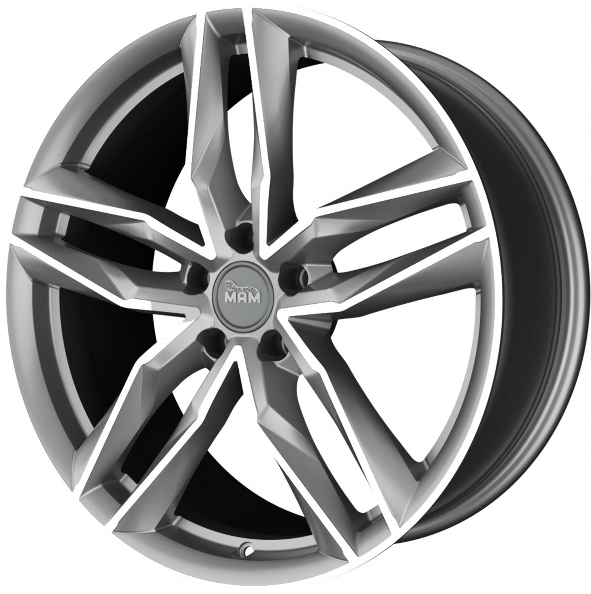 MAM RS3 palladium front polish Alufelge 8.5x20 Zoll ET45 LK 5x112 ML66.6 – Bild 6