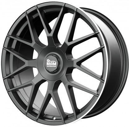 MAM GT1 matt black lip polish 9.5x19 ET30 - LK5/112 ML66.6