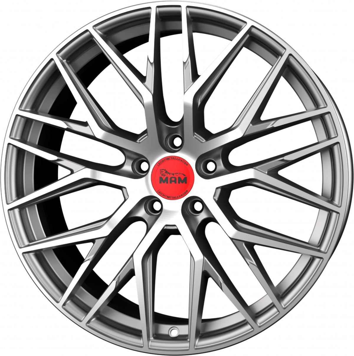 MAM RS4 palladium front polish 7.5x17 ET45 - LK5/112 ML66.6